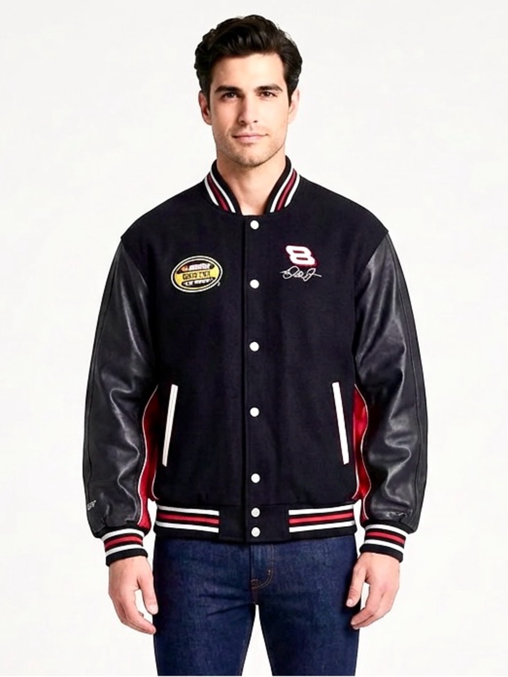 Chase Authentics Dale Earnhardt Jr Leather Jacket Men’s XL Budweiser Reversible